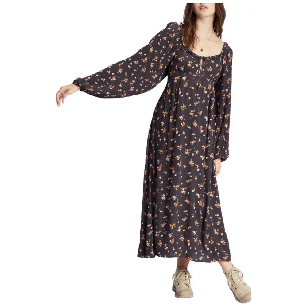 Billabong Better Days Long Sleeve‎ Maxi Floral  Dress *Size Small